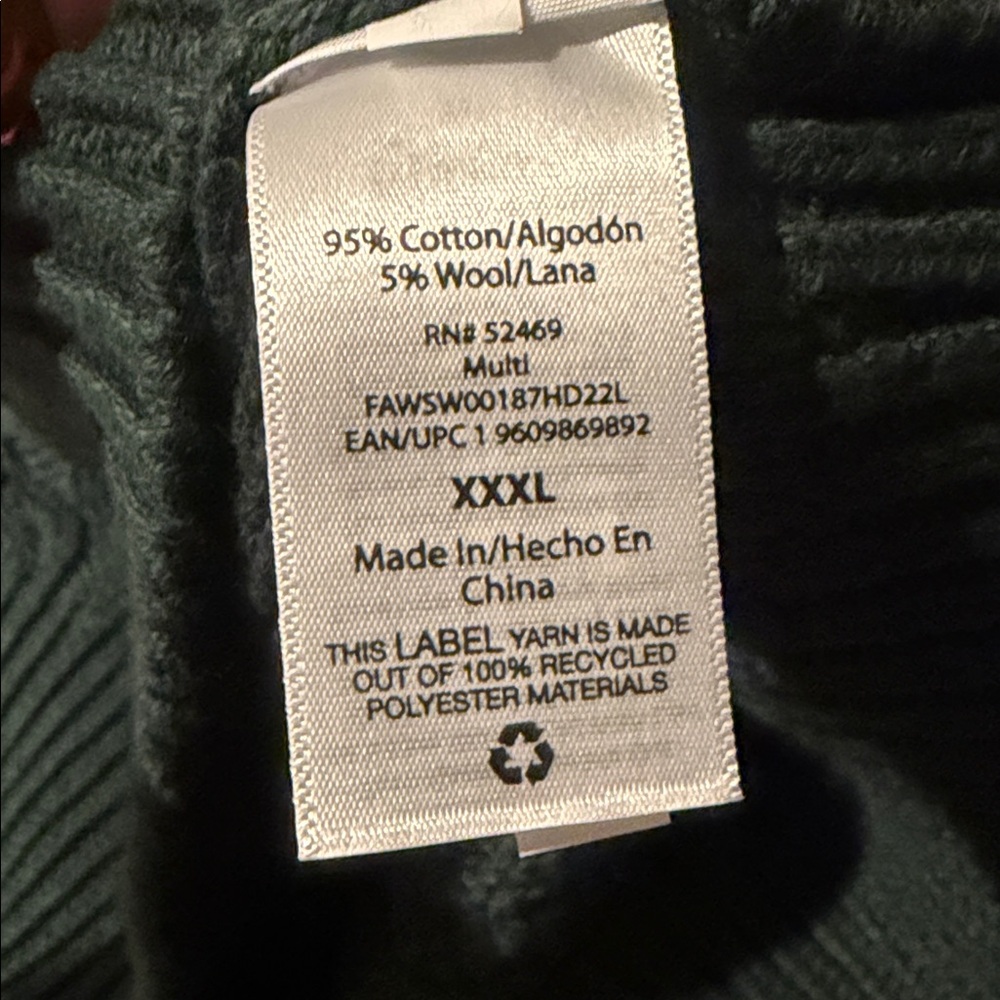 Free Assembly NWT Women's Green Cable Knit Sweater XXXL - Picture 4 of 4